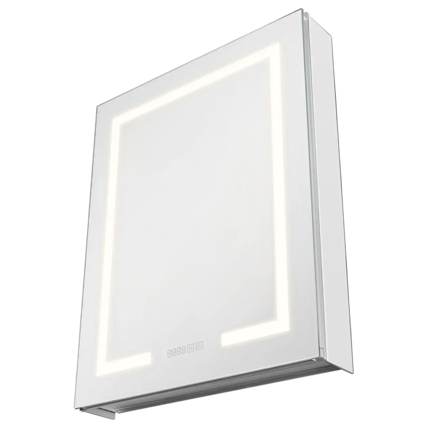 Vevor Lighted Medicine Cabinet 24 x 30 in. with HD Mirror Clock 3 Color Dimmable LED New