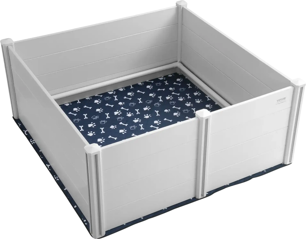 Vevor Dog Whelping Box 59.8 x 59.8 in. Puppy Pen with Washable Pad New