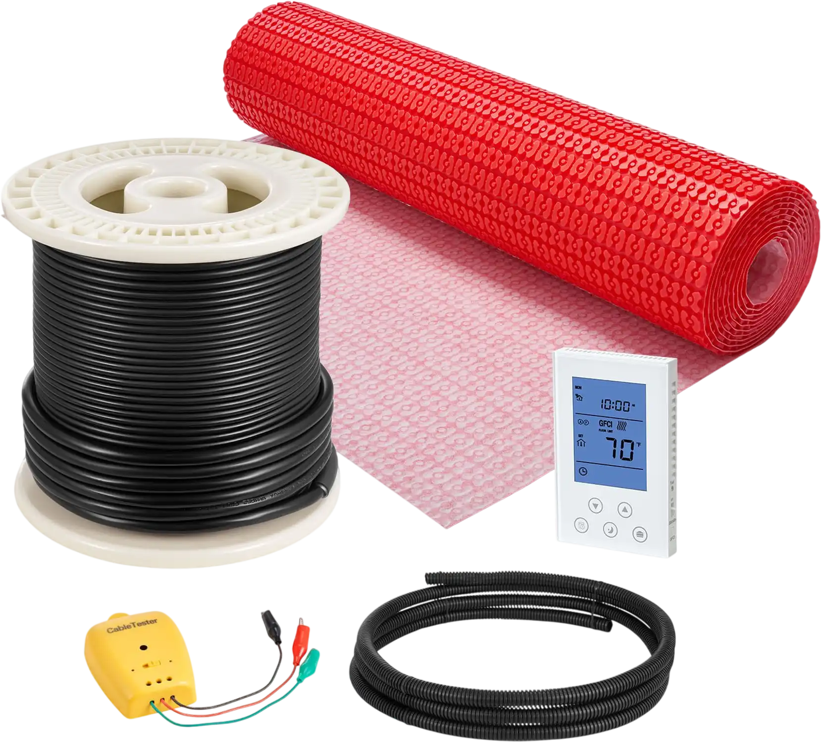 Vevor Floor Heating Mat System 60 Sq. Ft. with Smart Control Thermostat 720W 120V New
