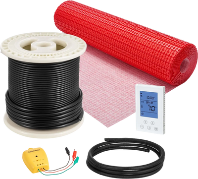 Vevor Floor Heating Mat System 50 Sq. Ft. with Smart Control Thermostat 600W 120V New