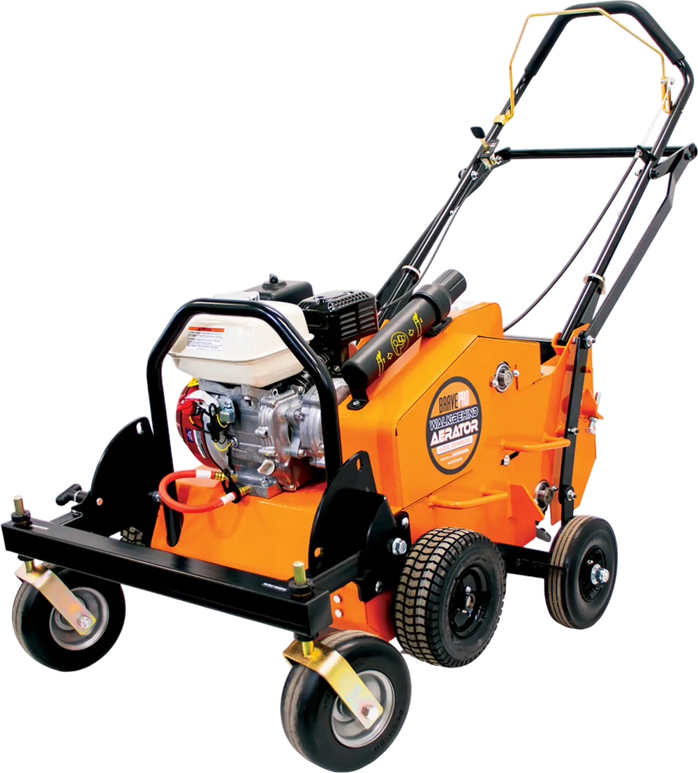 Brave U Turn Lawn Aerator 16 in. Walk-Behind 5.5 HP Honda GX120 Engine BRPWBA18H New