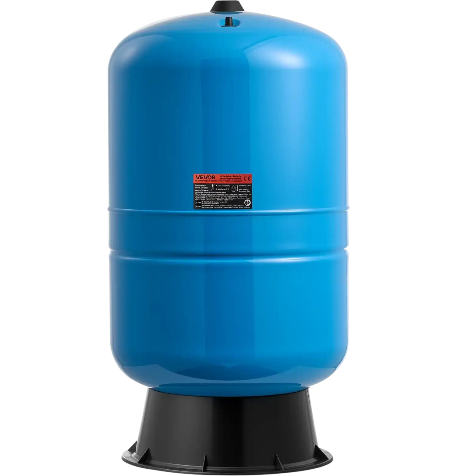 Vevor Well Pressure Tank 30 Gal. Vertical Pre-Charged Pressurized 1