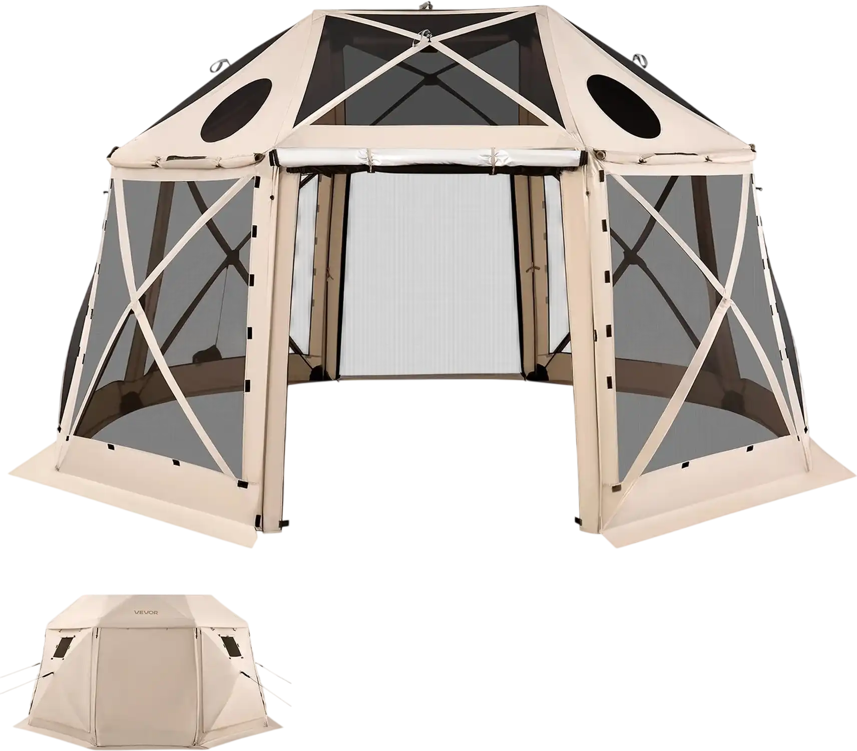 Vevor Pop-up Gazebo Tent 15 x 15 ft. 13-Sided with Removable Top 12-15 Person New