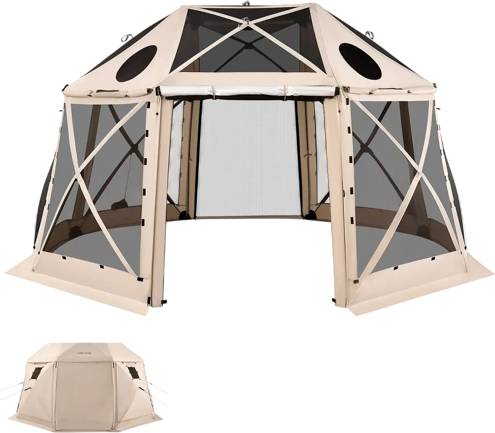 Vevor Pop-up Gazebo Tent 15 x 15 ft. 13-Sided with Removable Top 12-15 Person New