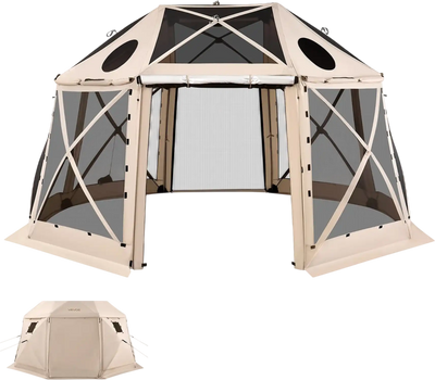 Vevor Pop-up Gazebo Tent 15 x 15 ft. 13-Sided with Removable Top 12-15 Person New