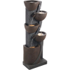 Vevor Outdoor Water Fountain 49.6 in. 5-Tier Cascading Jars with LED Light and Pump New