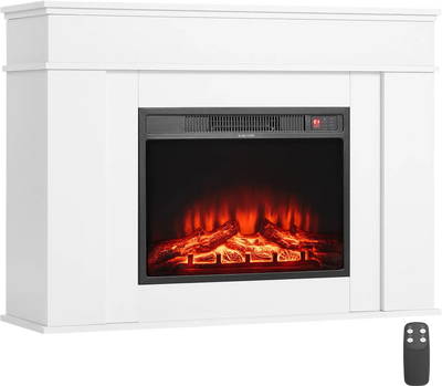 Vevor Electric Fireplace with Mantel 43 in. Adjustable Flames Remote Control 5,120 BTU 1500W New