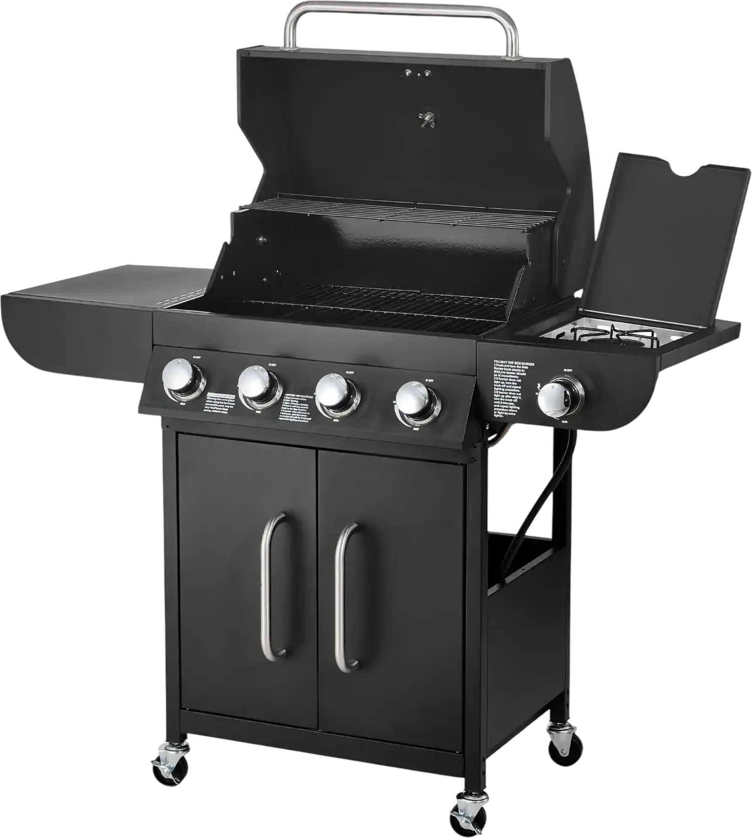 Vevor Gas Grill Propane 425 Sq. In. 52,000 BTU with Side Burner and Grease Tray New