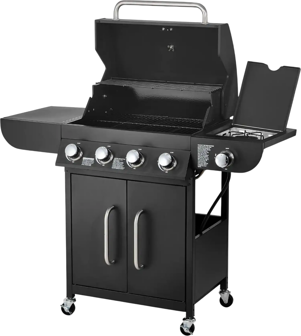 Vevor Gas Grill Propane 425 Sq. In. 52,000 BTU with Side Burner and Grease Tray New