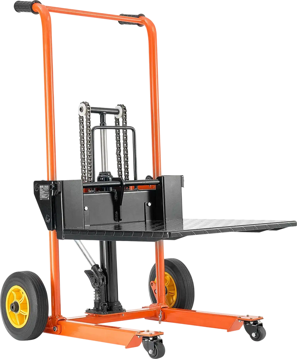 Vevor Hydraulic Material Lift Stacker with Fork Table 35.8" Max Height 450 lb. Capacity New