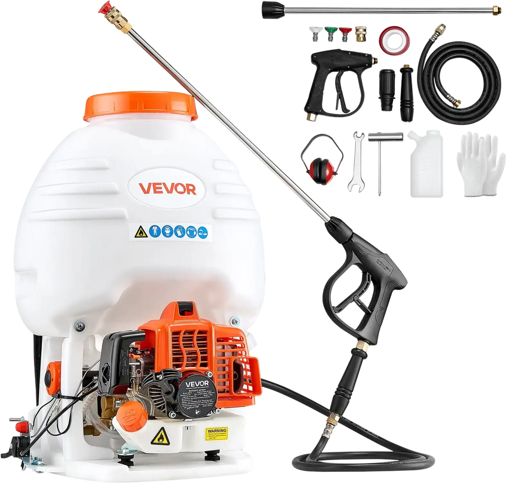 Vevor Backpack Sprayer Gas Powered 0.9 HP with 5 Gal. Tank 24 in. Wand New