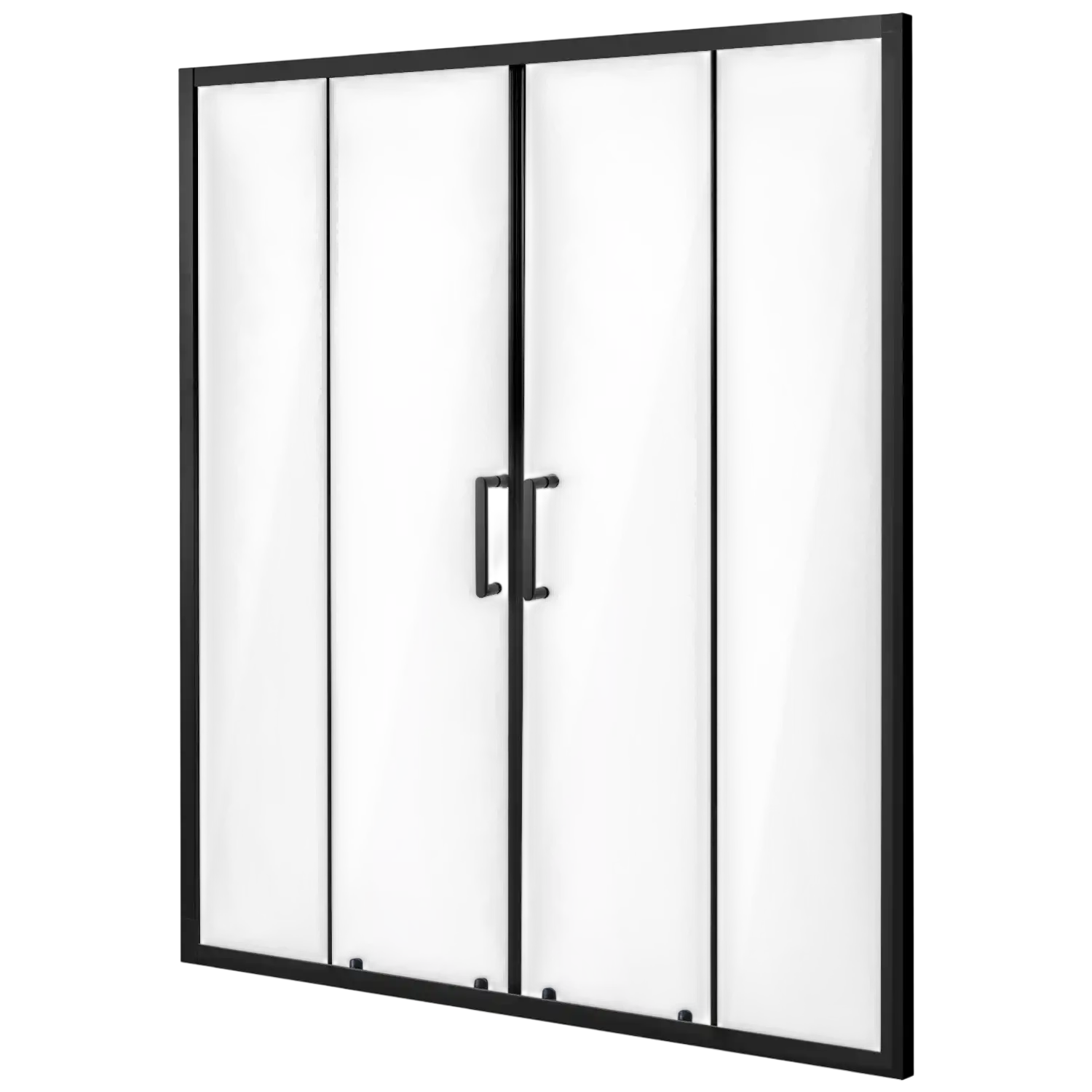 Vevor Shower Door Semi-Frameless 57.8-59  x 70 in. Double Sliding Tempered Glass Matte Black New