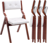Vevor Wooden Folding Chairs with Cushion Set of 4 New