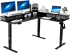 Vevor Electric Desk 63 x 55 in. L-Shaped with CPU Stand 4 Fabric Drawers New