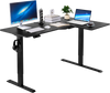Vevor Electric Desk 63 x 40 in. L-Shaped 28.2-45 in. Height Range with Dual Hooks New