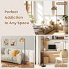 Arc floor lamp with hanging lampshade, 63 inches tall, perfect for living room, bedroom, or study use.