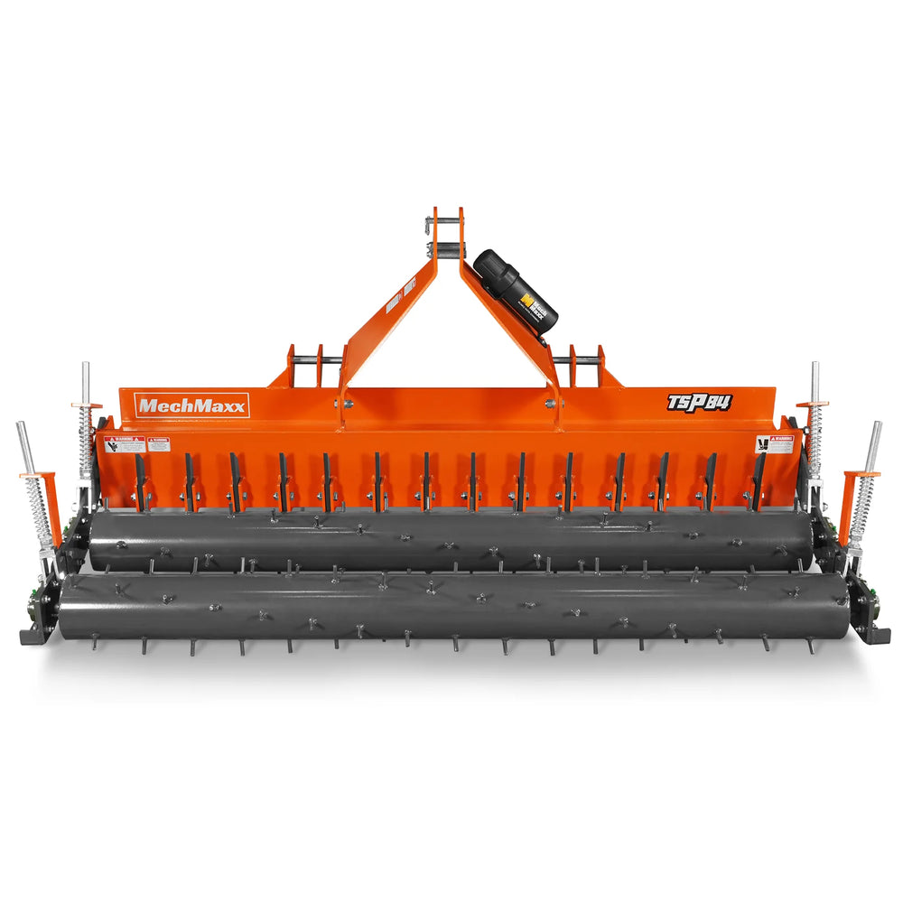 84" Heavy Duty Soil Pulverizer,  Double Spiked Roller,  29 Shanks,  Category 1 and 2,  3 Point Hitch Tractor Attachment,  TSP84D