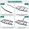 Driveway drag tow behind landscape leveling rake assembly steps with reinforced bars for easy installation and.