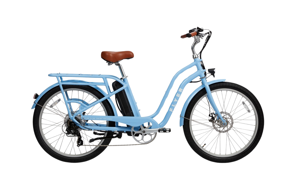 Radio Flyer Cruiser and Step-Thru Electric Bicycle 7 Speed 26" 350W Motor 20 MPH 40 Mile Range 48V 9.8Ah Lithium Battery New