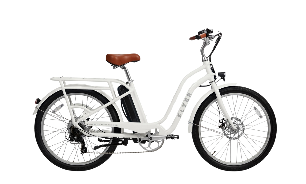 Radio Flyer Cruiser and Step-Thru Electric Bicycle 7 Speed 26" 350W Motor 20 MPH 40 Mile Range 48V 9.8Ah Lithium Battery New