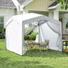 Pop up canopy tent with 4 sidewalls and mesh netting, ideal for outdoor events and providing sun protection.
