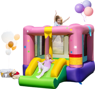 Costway Inflatable Bounce House Bouncy Castle w/ Jumping Area & 520W Blower 40629317 New