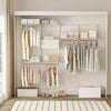Closet System 4-8 FT Wall-Mounted Closet Shelves and Rod-White - Gallery View 1 of 10