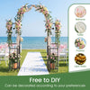 Garden arch with gate planter shelves, 87 inches tall, designed for DIY decoration with flowers and balloons for.