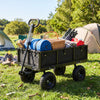 Utility wagon with removable Oxford cloth liner, loaded with camping gear, perfect for outdoor activities and versatile.