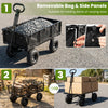 Utility wagon with removable Oxford cloth liner, shown loaded with firewood, ideal for gardening and outdoor activities.