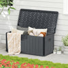 100 Gallon Large Deck Box with Lockable Lid for Patio-Gray - Gallery View 1 of 10