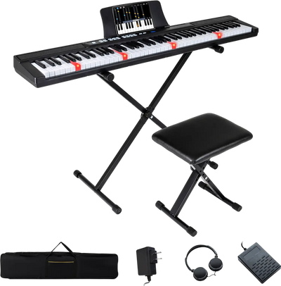 Costway 88-Key Electric Piano Keyboard Adjustable Stand Portable Bag 96924573 New