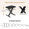 Adjustable stool with 4 height options for the 88-Key Electric Piano Keyboard, designed for customized comfort and.