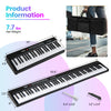 88-key foldable electric keyboard piano in black, featuring dual speakers and wireless MIDI for versatile music.