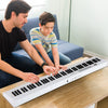 88 Key Foldable Electric Keyboard Piano with Wireless MIDI and Dual Speakers-White - Gallery View 1 of 11