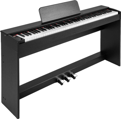 Costway 88-Key Hammer Action Weighted Keyboard Piano with Furniture Stand 63229330 New