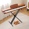 88-Key Keyboard Piano Set with Adjustable Stand-Brown - Gallery View 1 of 10