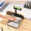 Stainless steel 88lb price computing scale with dual LCD display, ideal for farmers' markets and delis, featuring.
