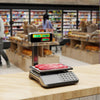 Digital commercial food scale with dual LCD display, 88 lb capacity, stainless steel platform for accurate measurements.
