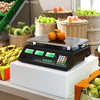 Digital commercial food scale with 88 lb capacity, dual LCD displays, and stainless steel platform for accurate.