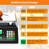 Digital commercial food scale with dual LCD displays, 88 lb capacity, and stainless steel platform for accurate.