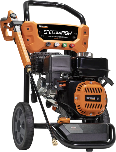 Generac Speedwash 3200 PSI 2.7 GPM Recoil Start Gas Pressure Washer Kit with Attachments New