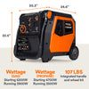 Generac iQ5200 DF 8945 3900W/5200W Generator Dual Fuel Gas Propane Inverter COSense Electric Start RFB