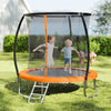 8FT Outdoor Heavy-Duty Recreational Trampoline-Orange - Gallery View 1 of 10