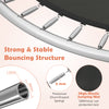 Close-up of the 8FT outdoor trampoline's high-elastic jumping mat and thickened drum-shaped springs for stable bouncing.