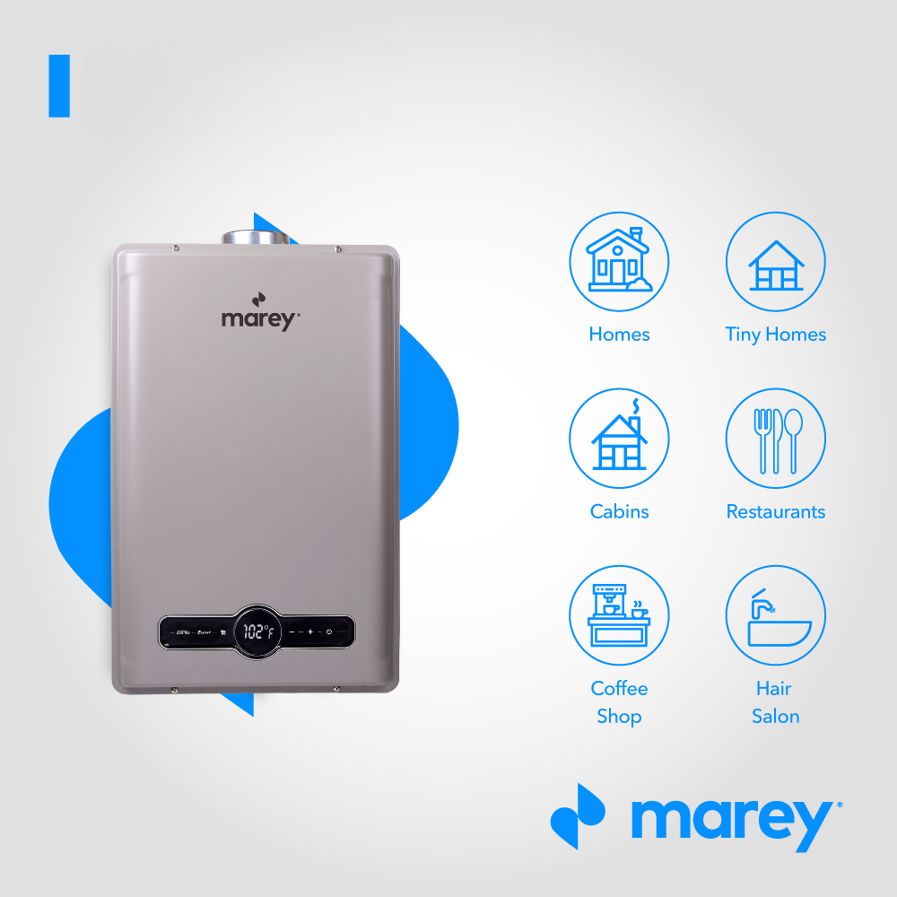 Marey GA30LP Indoor Tankless Water Heater 8 GPM 30L 199,000 BTU New