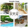 3-piece outdoor bistro set with removable ice bucket in antique bronze, perfect for garden, poolside, or balcony use.