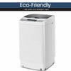 Side view of the 12 lbs full-automatic washing machine with adjustable feet, ideal for compact living in dorms or.
