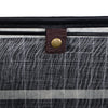 Close-up of the Rectangle Bamboo Hamper lid with a durable PU handle, designed for easy laundry storage and transport.