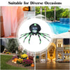 6 feet Halloween inflatable blow-up spider with LED lights, durable polyester, suitable for indoor and outdoor decor.
